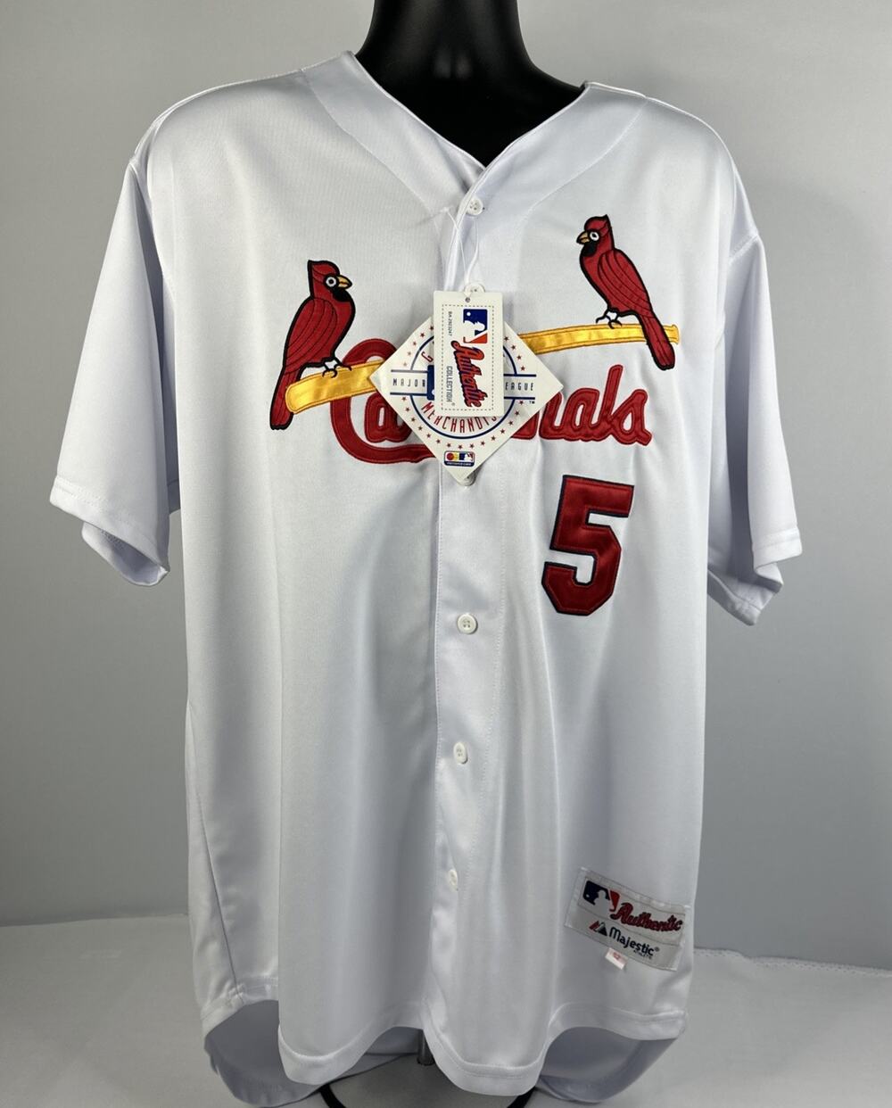Albert Pujols 2009 St. Louis Cardinals Men's 52 White Jersey w/ All Star Patch